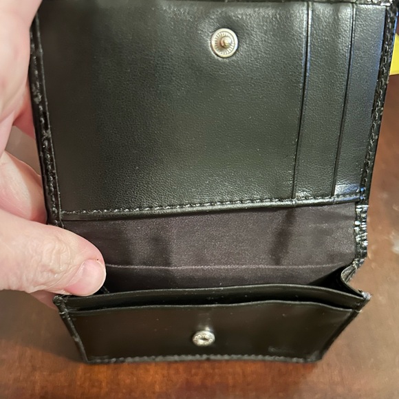 COACH y2k Black Signature Canvas Small CardHolder Wallet - Picture 10 of 11